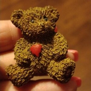 Bear Brooch with heart